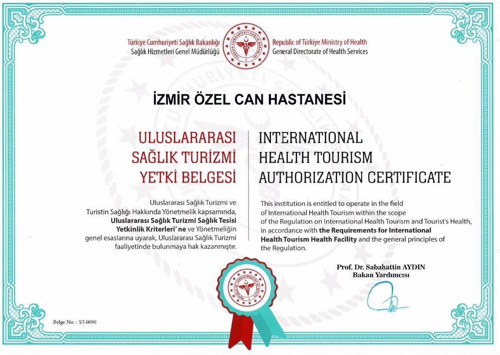 Can Healthcare Tourism Certificate - Can Healthcare Group