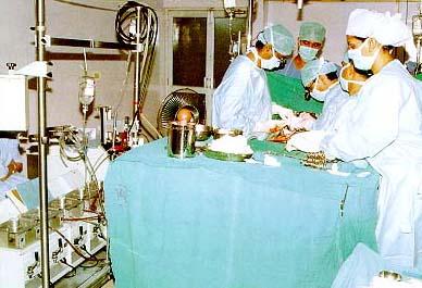 Coronary Bypass Surgery in Progress - All India Institute of Medical Science (AIIMS)